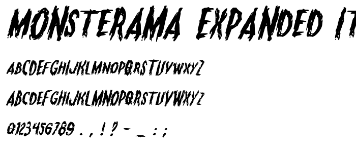 Monsterama Expanded Italic font